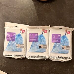 3 Pack Simplehuman Blue Trash Bags Pack